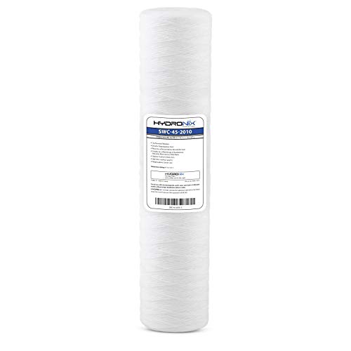 Hydronix SWC-45-2010 Sediment String Wound Water Filter Cartridge for Whole House or Commercial 4.5 x 20 - 10 micron