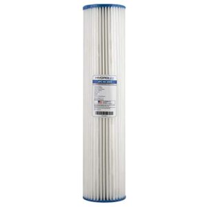 hydronix spc-45-2001 pleated water filter whole house commercial industrial washable and reusable 4.5 x 20 - 1 micron