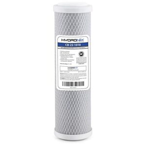 hydronix cb-25-1010 reverse osmosis & drinking filter systems nsf coconut carbon block water filter 2.5 x 10-10 micron