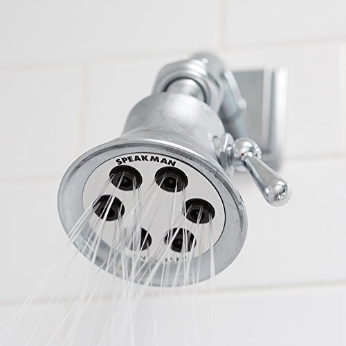 Speakman S-2254 Retro 3-Setting Shower Head for Stylish Bathroom Décor, 2.5 GPM, Polished Chrome