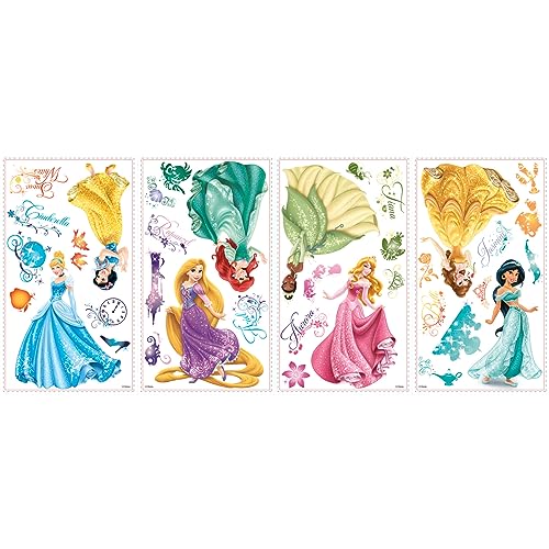 RoomMates RMK2199SCS Disney Princess Royal Debut Peel and Stick Wall Decals 10 inch x 18 inch