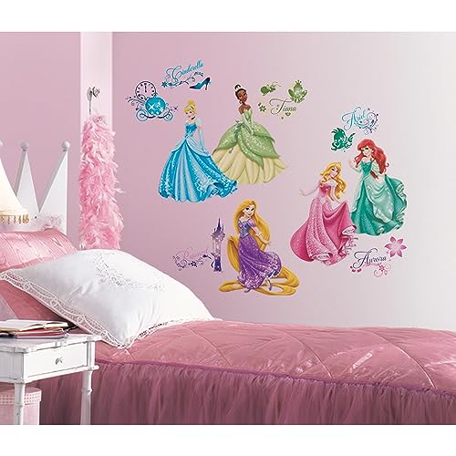 RoomMates RMK2199SCS Disney Princess Royal Debut Peel and Stick Wall Decals 10 inch x 18 inch