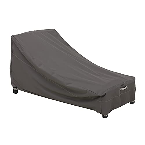 Classic Accessories Ravenna Water-Resistant 78 Inch Patio Day Chaise Lounge Cover, Patio Furniture Covers, Dark Taupe