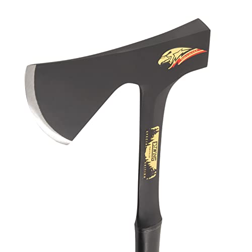 ESTWING Special Edition Camper's Axe - 26" Wood Splitting Tool with All Steel Construction & Shock Reduction Grip - E45ASE