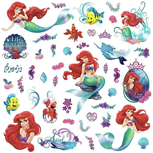 RoomMates RMK2347SCS The Little Mermaid Ariel Peel and Stick Wall Decals