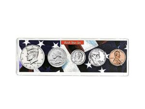 2013-5 coin birth year set in american flag holder collection seller uncirculated