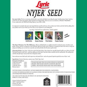 Lyric Nyjer Seed Wild Bird Seed Finch Food - Attracts Goldfinches, House Finches & Purple Finches -10 lb Bag