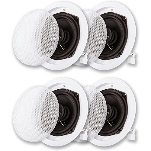 Acoustic Audio R191 in Ceiling/in Wall Speaker 2 Pair Pack 2 Way Home Theater 800 Watt R191-2PR