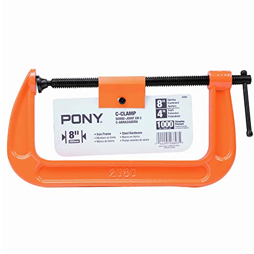 Pony Jorgensen 2680 8-Inch C-Clamp, Orange