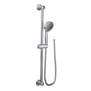 moen chrome eco-performance detachable handheld showerhead with 69-inch-long hose featuring 24-inch slide bar, 3668ep