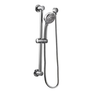 Moen Eco-Performance Chrome 4-Spray Pattern Handheld Showerhead with 69-Inch-Long Hose and 30-Inch Grab Slide Bar, 3669EP