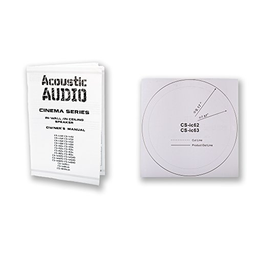 Acoustic Audio CS-IC63 in Ceiling 6.5" Home Theater 5 Speaker Set 3 Way 1500 Watt CS-IC63-5S