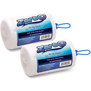 zorbo hot tub spa & pool oil scum absorber for naturally cleaner water 2-pack