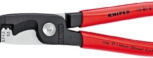 Knipex Tools 13 81 8, 6 in 1 Electrical Installation Pliers with Dipped Handle, Red