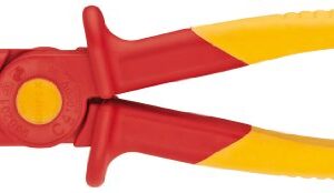 Knipex Tools 98 62 01 Snipe Nose Plastic Pliers 1000V Insulated, Red/Yellow