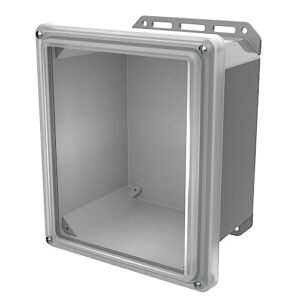 serpac i352s,tcbg (10.23 x 11.75 x 7.46 in) polycarbonate ip67 waterproof ul 508a plastic project junction box enclosure with clear top screw entry cover and gray bottom