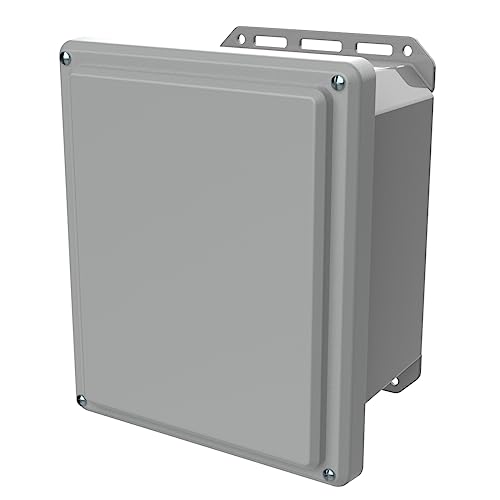 Serpac I352S,TGBG (10.23 x 11.75 x 7.46 in) Polycarbonate IP67 Waterproof UL 508A Plastic Project Junction Box Enclosure with Gray Top Screw Entry Cover and Gray Bottom