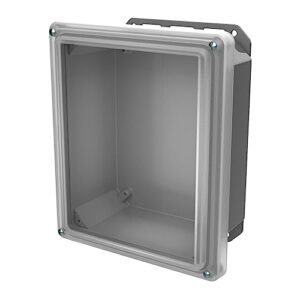 serpac i342s,tcbg (5.46 x 10.23 x 11.75 in) polycarbonate ip67 waterproof ul 508a plastic project junction box enclosure with clear top screw entry cover and gray bottom
