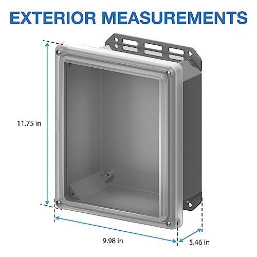 Serpac I342S,TCBG (5.46 x 10.23 x 11.75 in) Polycarbonate IP67 Waterproof UL 508A Plastic Project Junction Box Enclosure with Clear Top Screw Entry Cover and Gray Bottom