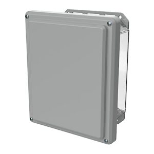 serpac i342s,tgbc (5.46 x 10.23 x 11.75 in) polycarbonate ip67 waterproof ul 508a plastic project junction box enclosure with gray top screw entry cover and clear bottom
