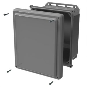 Serpac I342S,TGBG (5.46 x 10.23 x 11.75 in) Polycarbonate IP67 Waterproof UL 508A Plastic Project Junction Box Enclosure with Gray Top Screw Entry Cover and Gray Bottom