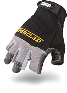 ironclad mens work glove mach 5 vibration impact, black and grey, large pack of 1 us