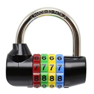 bosvision combination padlock for gym locker and escape room, code padlock, 7.8mm shackle