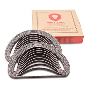 red label abrasives 1/2 x 18 inch 36 grit aluminum oxide air file sanding belts, 20 pack