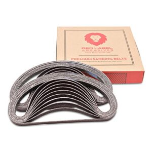 red label abrasives 1/2 x 18 inch 60 grit aluminum oxide air file sanding belts, 20 pack