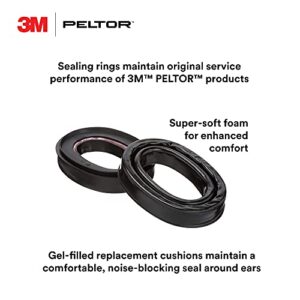 3M PELTOR Camelback Gel Sealing Rings HY80, Comfort Replacement Earmuff Cushions, Easy to Replace, Black