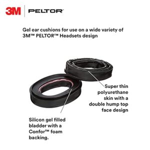 3M PELTOR Camelback Gel Sealing Rings HY80, Comfort Replacement Earmuff Cushions, Easy to Replace, Black