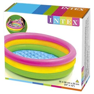 Intex 2.8ft x 10in Sunset Glow Inflatable Colorful Baby Swimming Pool (2 Pack)