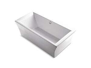 kohler k-6367-0 stargaze 72-inch x 36-inch freestanding bath with fluted shroud and center drain, white