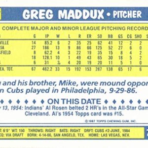 1987 Topps Traded Baseball #70T Greg Maddux Rookie Card