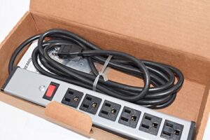 wiremold ul207bd power outlet strip, 6 outlet, 15a