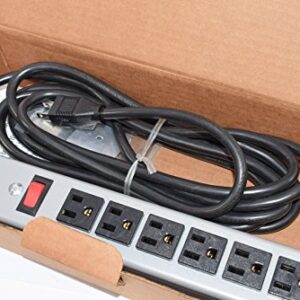 WIREMOLD UL207BD POWER OUTLET STRIP, 6 OUTLET, 15A