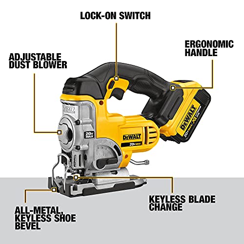 DEWALT 20V MAX Jig Saw, Cordless (DCS331M1)