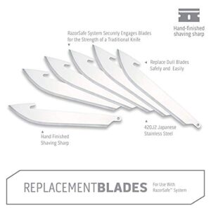 OUTDOOR EDGE 3.5" RazorSafe Replacement Knife Blades, 6 Pieces