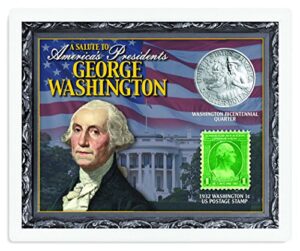 american coin treasures kids - a salute to america's presidents - george washington coins & stamps
