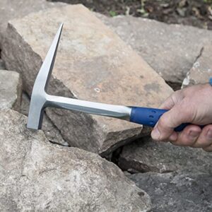ESTWING Rock Pick - 13 oz Geology Hammer with Smooth Face & Shock Reduction Grip - E3-13P
