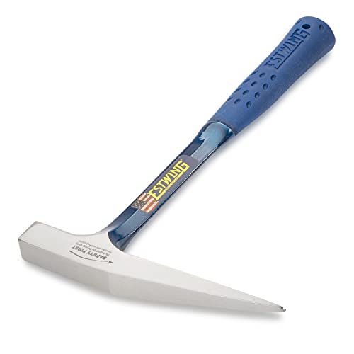 ESTWING Rock Pick - 13 oz Geology Hammer with Smooth Face & Shock Reduction Grip - E3-13P