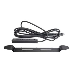 stand up desk power strip - metal, 3-outlet, 15-foot cord