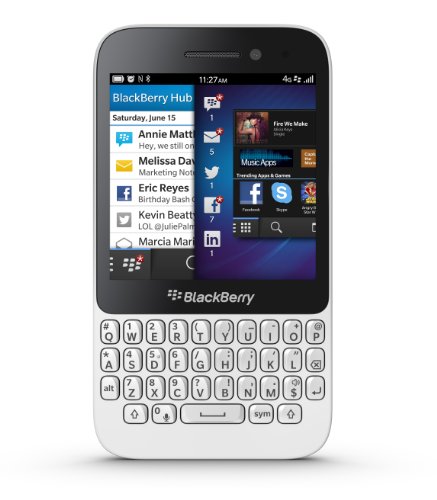 BlackBerry Q5 Unlocked for all GSM Carriers Worldwide Smartphone - International Version - White