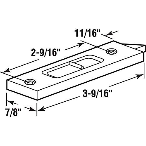 Prime-Line F 2671 2-9/16 In. White Vinyl Window Tilt Latch (Single Pack)