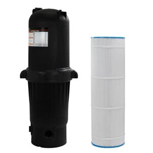 xtremepowerus 200 sq/ft pool cartridge filter in-ground swimming pool and spa pool filter system for pools up to 47000 gallons