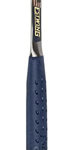 Estwing Ball Peen Hammer - 16 oz Metalworking Tool with Forged Steel Construction & Shock Reduction Grip - E3-16BP , Blue