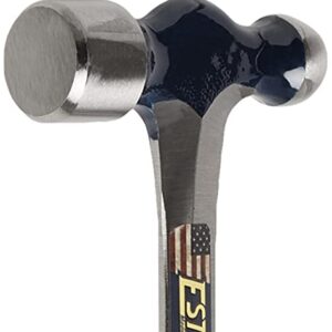 Estwing Ball Peen Hammer - 16 oz Metalworking Tool with Forged Steel Construction & Shock Reduction Grip - E3-16BP , Blue