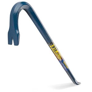 estwing gooseneck wrecking bar - 3/4" x 24" pry bar with angled chisel end & forged steel construction - ewb-24
