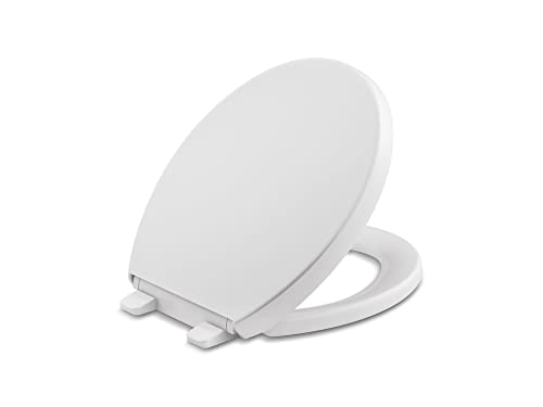 KOHLER 4009-0 Reveal Round Toilet, Grip-Tight Bumpers, Quiet-Close Seat, Quick-Attach Hardware, White