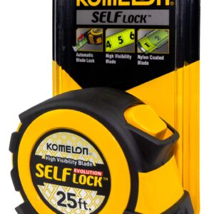 Komelon EV2825 25' x 1" Self-Lock Evolution Tape Measure, 1-Pack